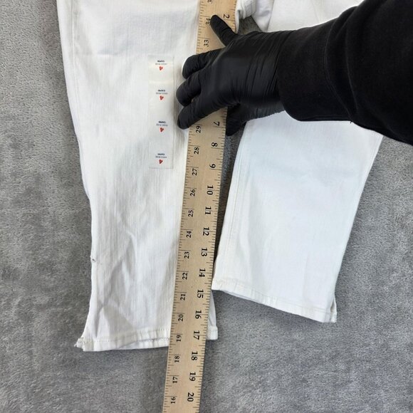 Old Navy High-Rise Capri Jeans Womens 4 White Rockstar Stretch Denim Skinny Leg - Picture 9 of 16